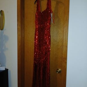 Jump Sparkling Red Maxi Dress